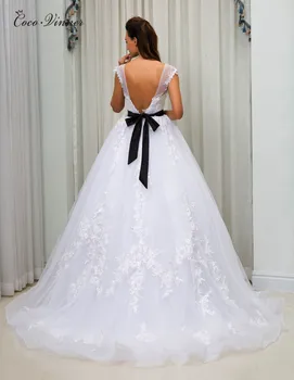 

Dubai Plus Size A line Wedding Dress With Sash Sweep Train Lace Appliques Backless Sheer Neck Elegant Bridal Gown W0097