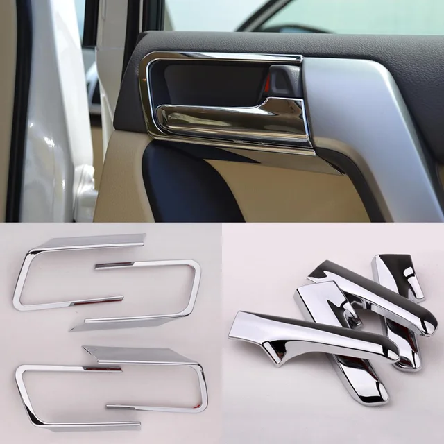 1 set ABS chroming car interior door handle cover for Toyota Land