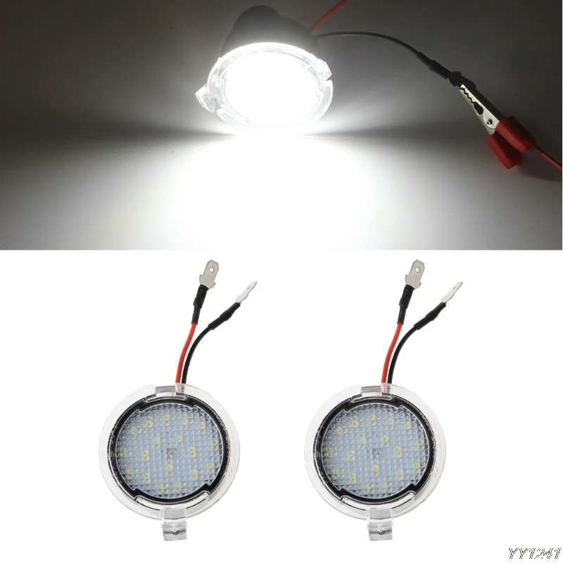 

YAM 1 Pair LED Side Rear View Mirror Puddle Lights For Ford Focus F-150 Raptor Edge Fusion car accessories