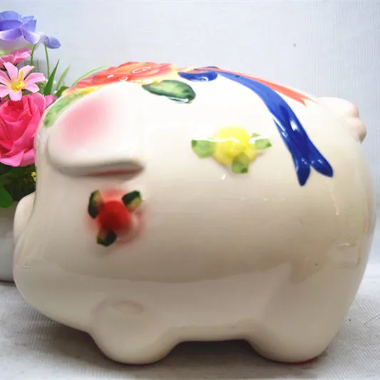 Ceramic Piggy Bank Piggy Bank Creative Gift Display Cute Fortune Into The Treasure Coin Box Desktop Placement Coin Box