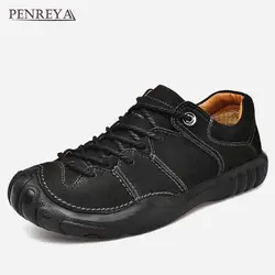 Penreya/повседневная мужская обувь из натуральной коровьей кожи для прогулок, обувь для взрослых, качественная дизайнерская удобная обувь