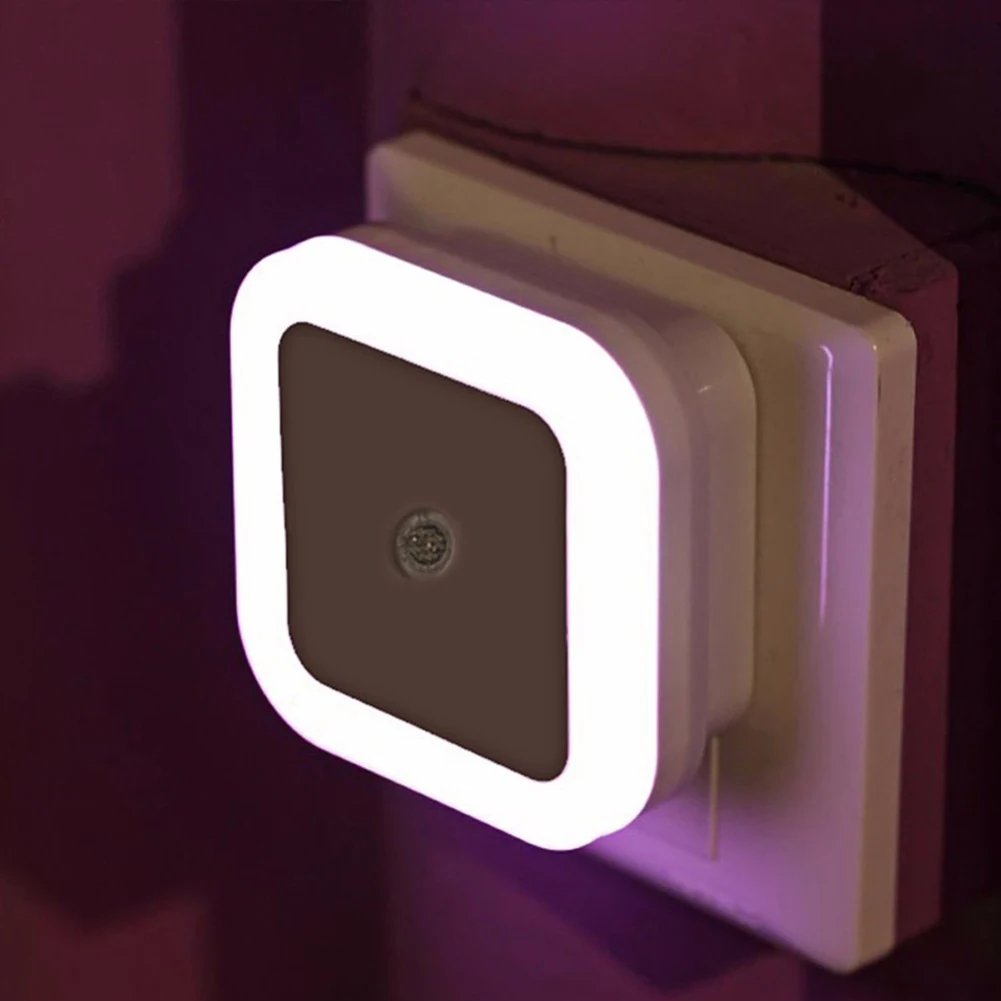 

Light Sensor Control Night Light Romantic Colorful Lights Gift Mini EU US Plug Novelty Square Bedroom lamp For Home Decoration
