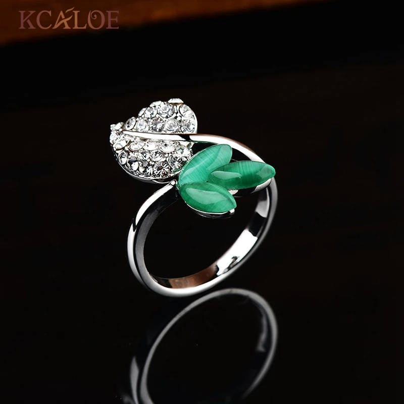 kcaloe green lantern ring fashion crystal rhinestone leaf wedding engagement jewelry silver color green natural opal rings in rings from jewelry - Green Lantern Wedding Ring kcaloe green lantern ring fashion crystal rhinestone leaf wedding engagement jewelry silver color green natural opal rings in rings from jewelry - Green Lantern Wedding Ring