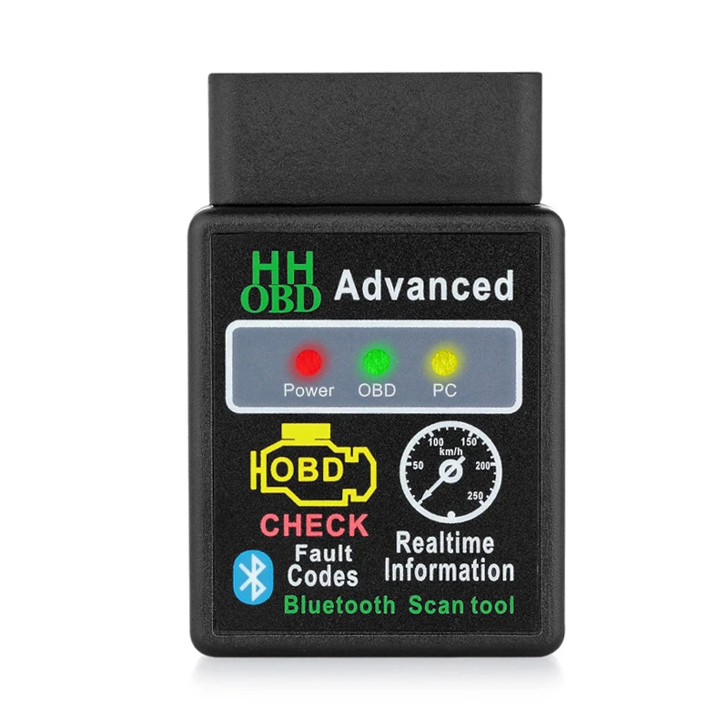 Лучший чип PIC18F25K80 Расширенный HH OBD ELM327 Bluetooth V1.5 OBD2 сканер ELM 327 1,5 для Android/PC OBDII Автомобильный диагностический инструмент