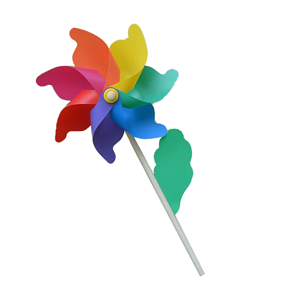 Rainbow Wind Spinner Outdoor Windmill Pinwheel Yard Lawn Garden Decor Craft Gift