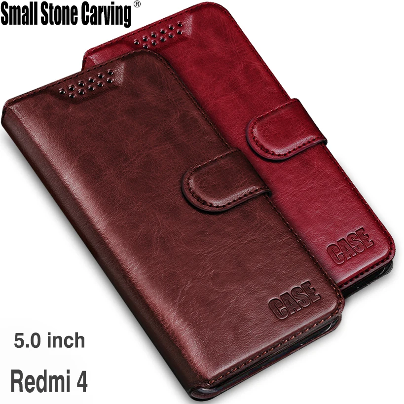 

For Xiaomi Redmi 4 Case 5.0" Soft Silicone Wallet Back Cover flip leather Case For Xiaomi Redmi 4 phone case stand Coque Coque