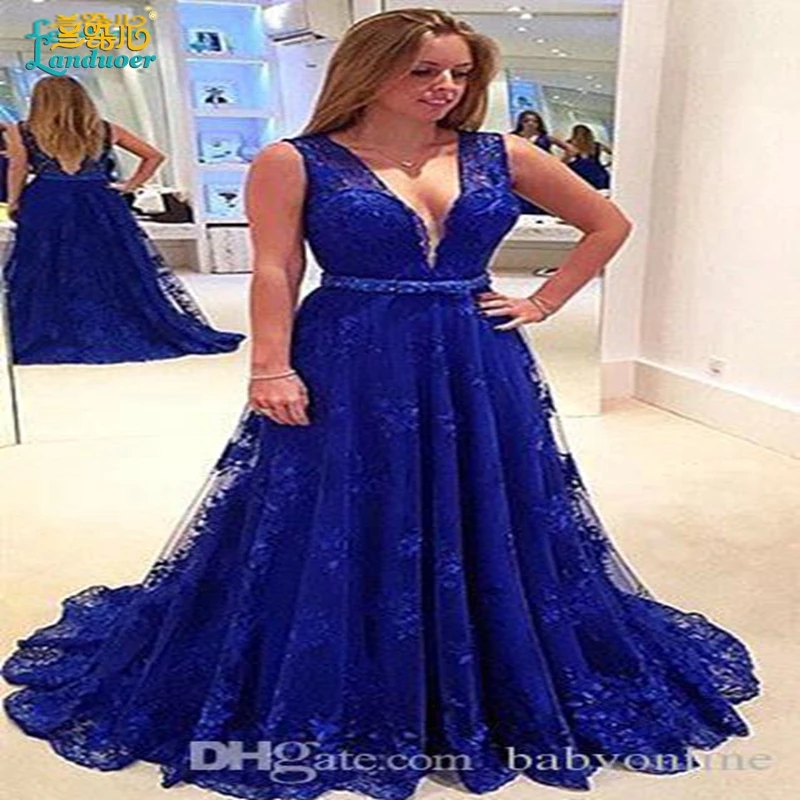 vestido longo de formatura azul