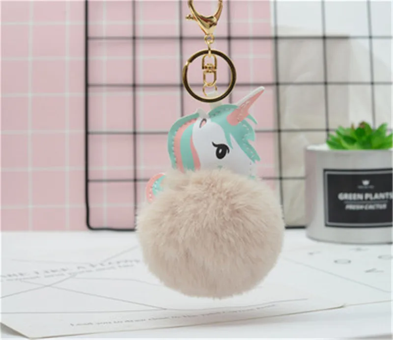 Unicorn Plush Toy Keychain Unicorn Key Pendant Filled Animal Toy Children Girl Bag Pendant Pendant 13