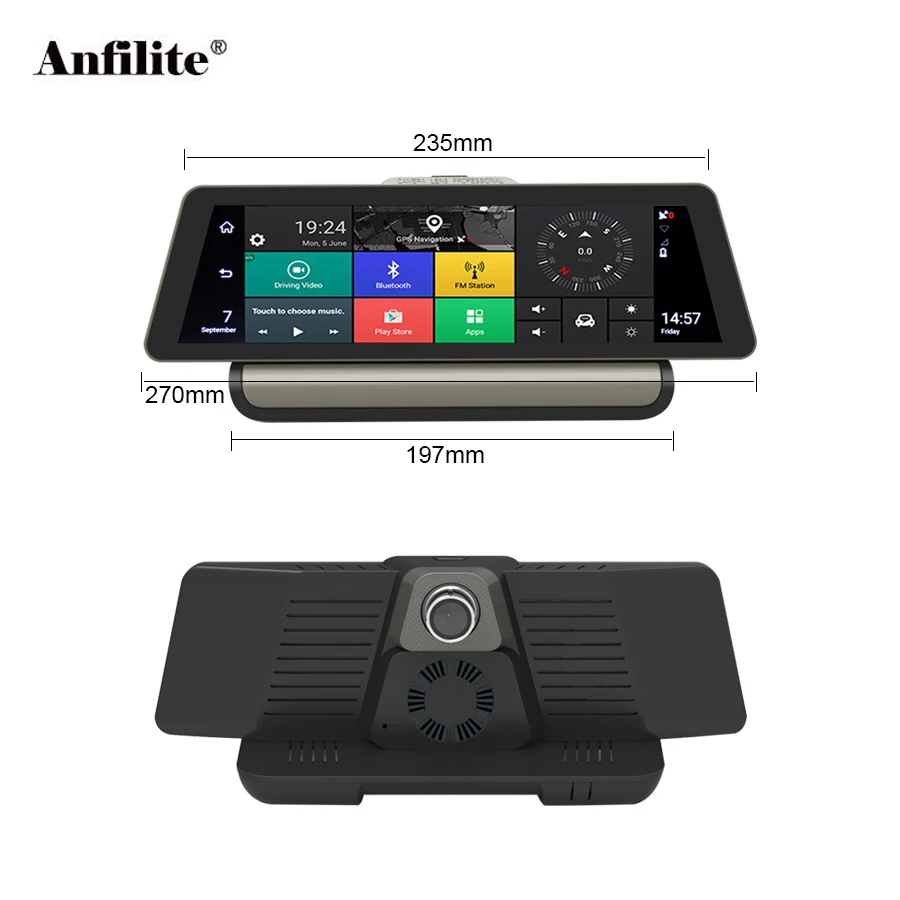 Anfilite 10 шт. &quotсенсорный экран 4G Автомобильный видеорегистратор с двумя