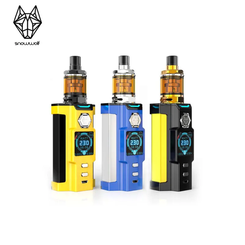 elektronik sigara Snowwolf Vfeng Starter kit 230W Mechanical Mod 3ml capacity Electronic Cigarettes Vape Vaporizer Vs Smok ALIEN