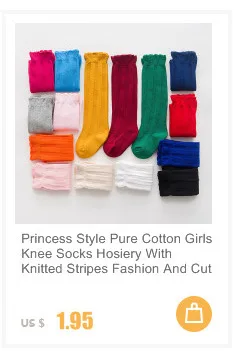 Гольфы для девочек в стиле принцессы из чистого хлопка чулочно-носочные изделия с вязаными полосками, модные и милые детские носки для девочек возрастом От 1 до 10 лет