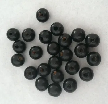 

Beads Painted wooden beads , 10mm round wooden beads , black, 500pcs/lot
