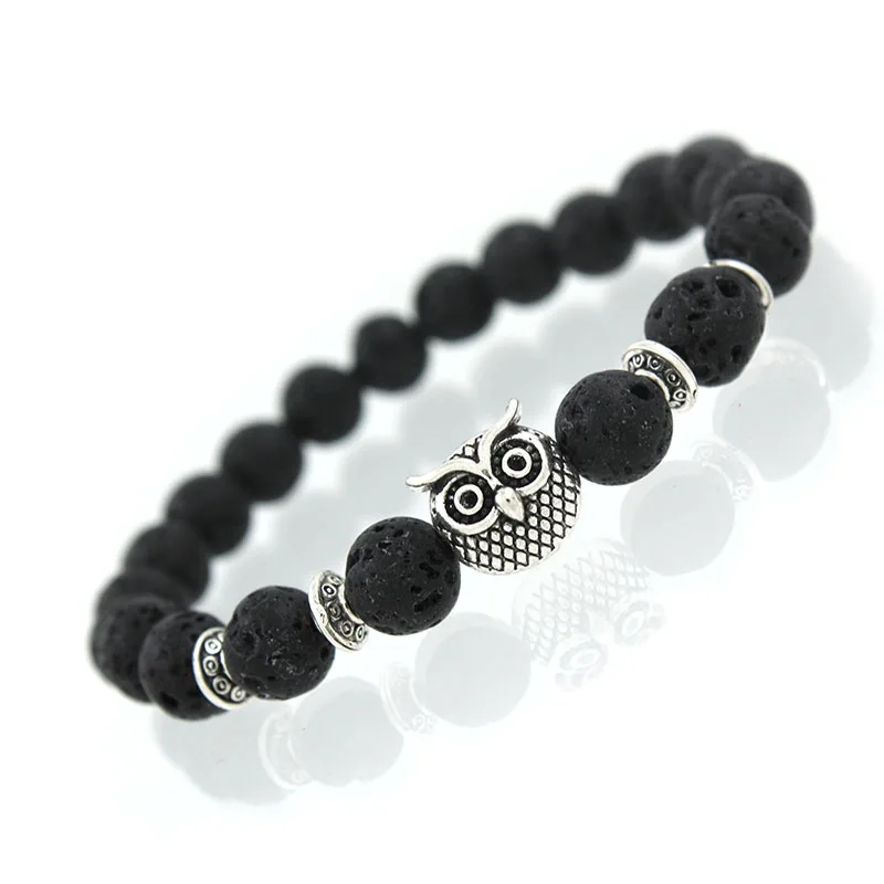 18 Pulseras Fósiles De Viento Natural 8mm Lava Negra Roca 18 Pulseras Fósiles De Viento Natural 8mm Lava Negra Roca