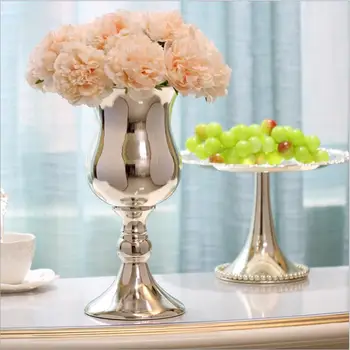 

Free shipping Europe sliver plated vases as wedding decoration vase floor vases for wedding decoration flower vases for weddings