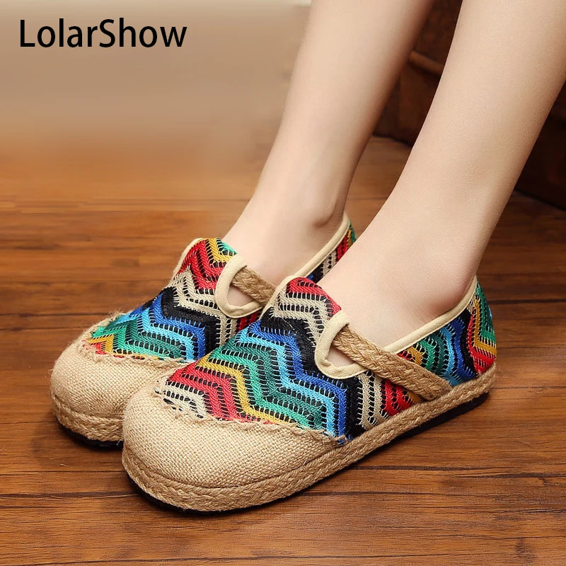 Air Mesh Women Hiking Shoes Colorful Breathable Slip on Med Shoeswomen