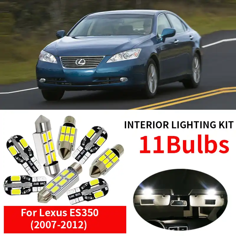 11pcs White Car Led Light Bulbs Interior Canbus Kit For 2007