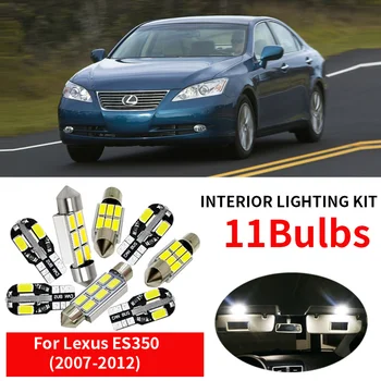 

11pcs White Car LED Light Bulbs Interior Canbus Kit For 2007 2008 2009 2010-2012 Lexus ES350 Map Door Trunk Step Courtesy Lights
