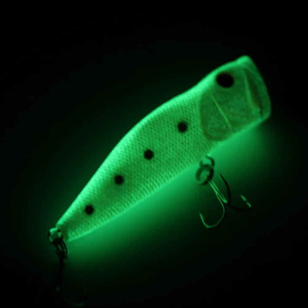 Hot Sale Luminous Night Bait Popper Floating Fishing Lures Two Hook