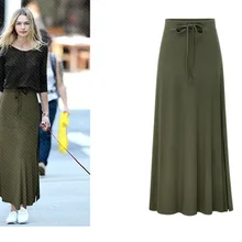 Saia длинная юбка макси юбка Faldas Женская весна лето Женская высокая талия ремни с разрезом Тонкий пакет бедра