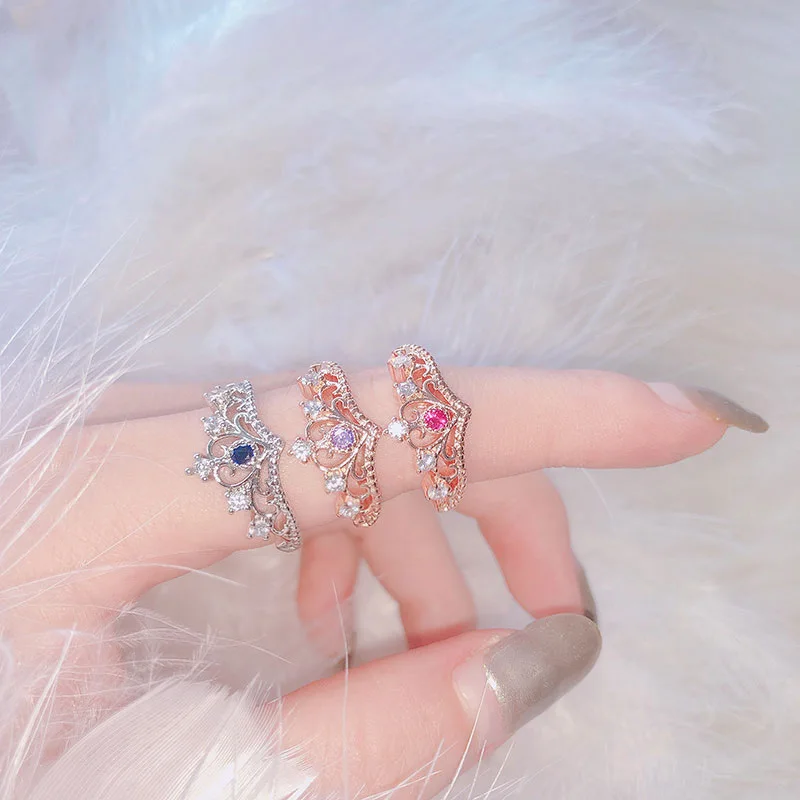 Женское кольцо на палец ZYR018 имитация кристалла розовое золото|jewelry loupe|jewelry fanjewelry