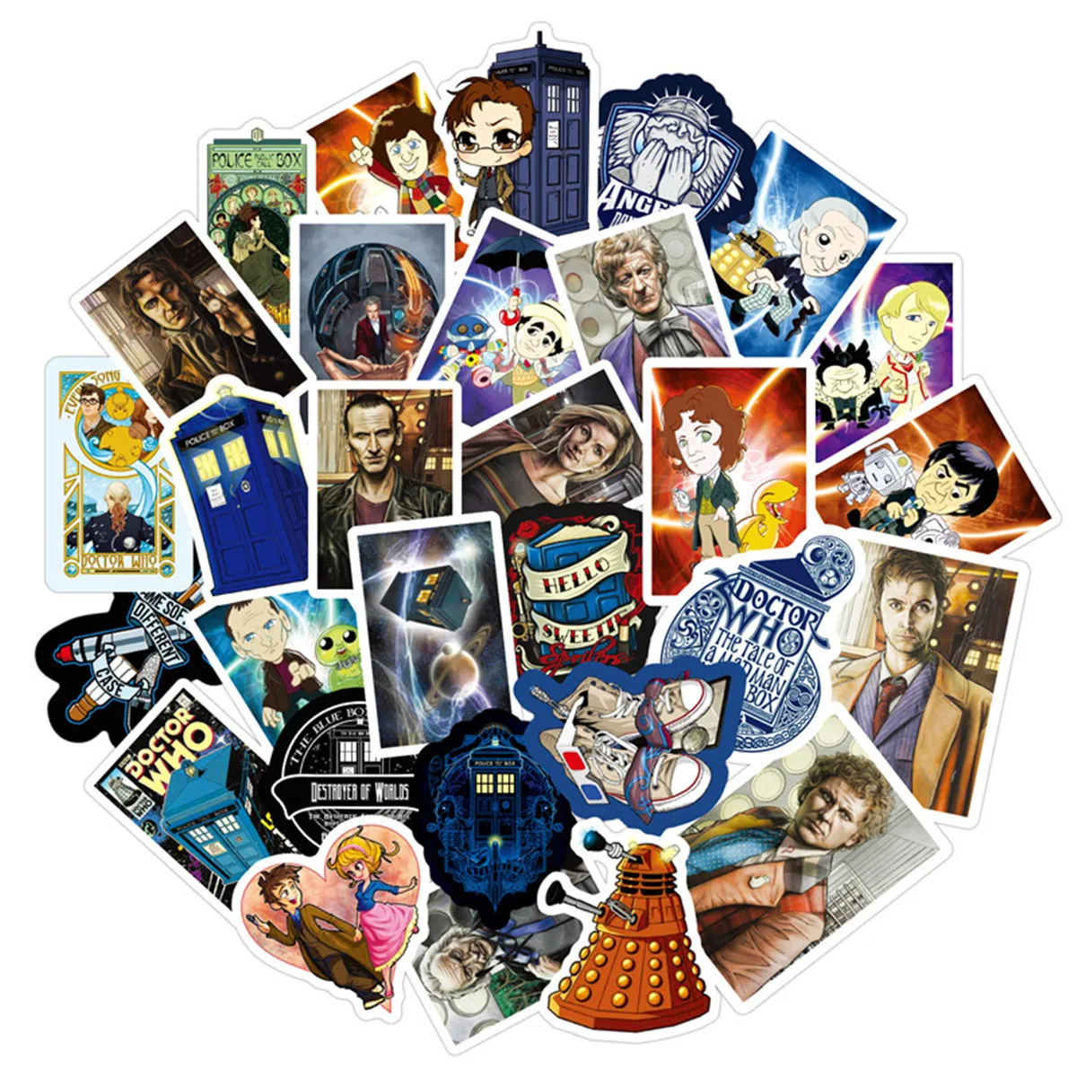 100Pcs Doctor Who Stickers TV Series for Luggage Car Laptop Notebook Decal Fridge Skateboard Sticker Cartoon Stickers