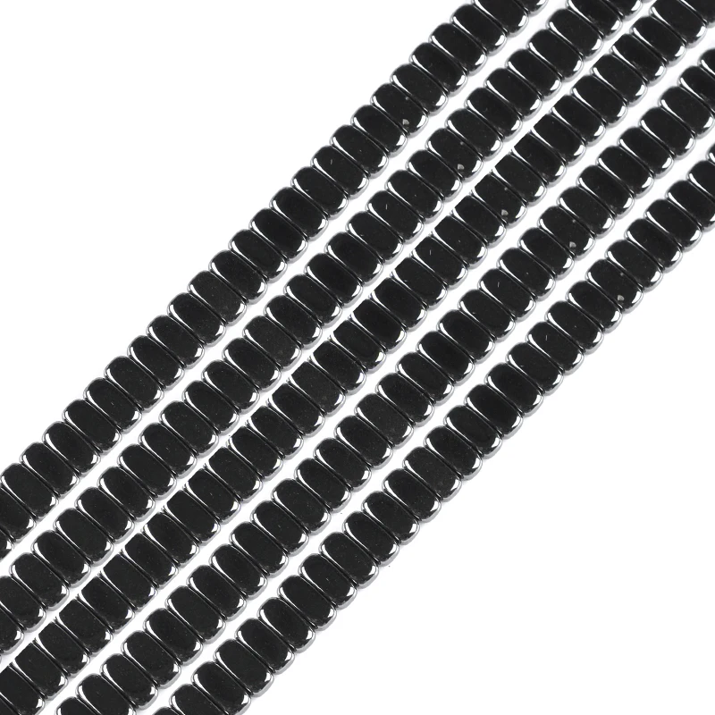 

Natural Stone Black Hematite beads cuboid shape 8*4mm 100Pcs beads stone for Jewelry bracelet necklace Making DIY Accessories