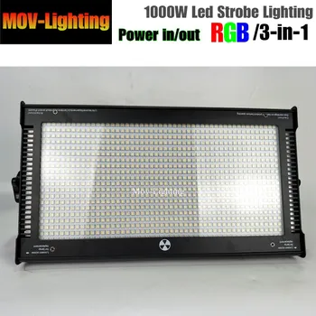 

2pcs/lot free shipping 1000w LED RGBW 4 IN 1 Colorful Strobe Wash Light Blinder