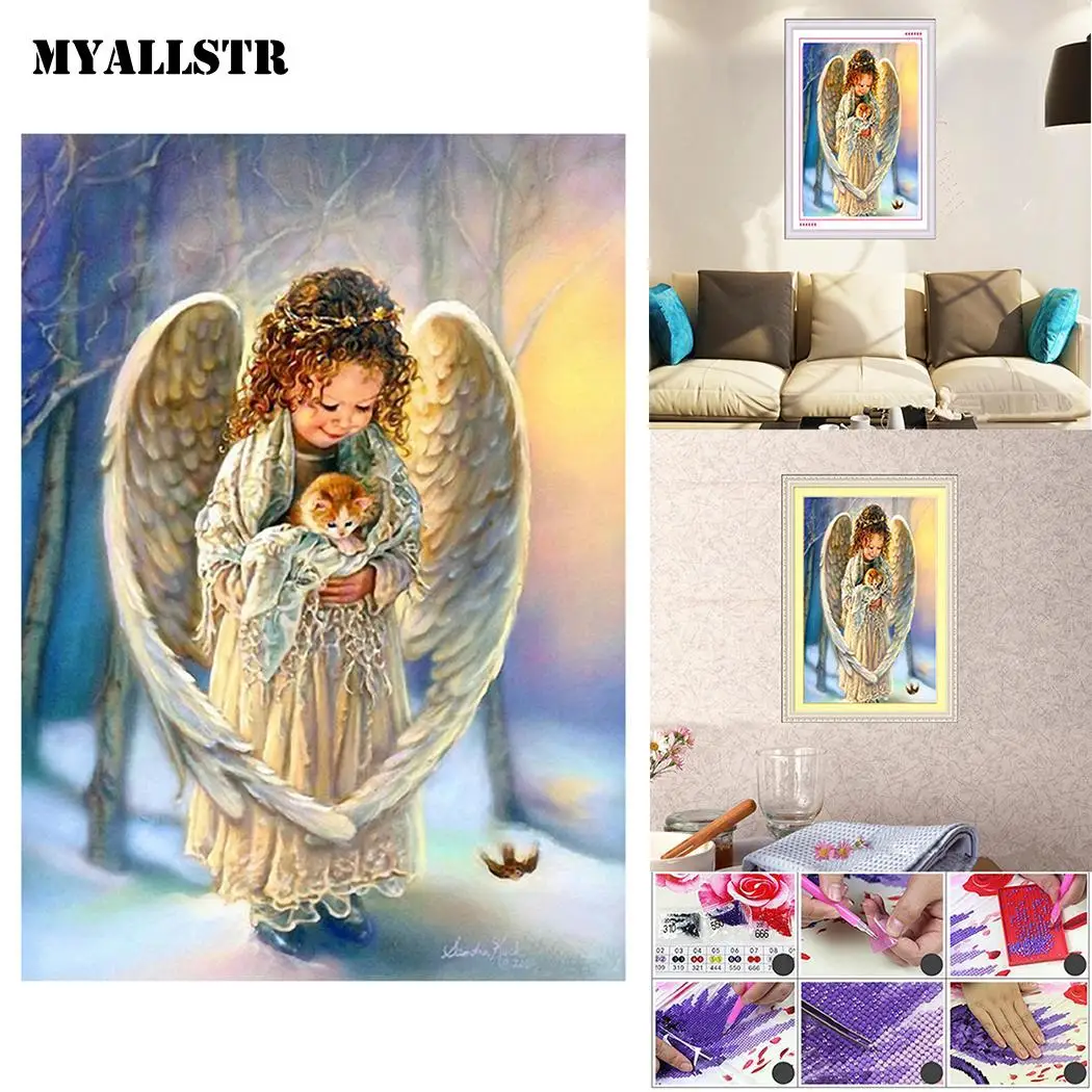 Pattern Full Diamond Embroidery Angel DIY Painting Cross Stitch