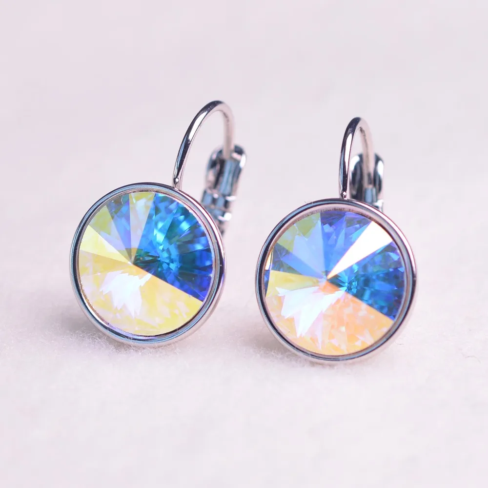 

Earrings For Women Fashion Jewelry Rose Gold Color Austrian Crystal Earrings Delicate Engagement Wedding Gift pendientes