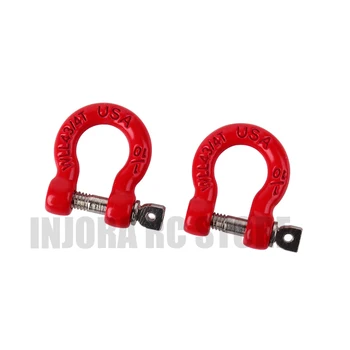 

4PCS Metal RC Crawler Car Red Bumper D-ring Tow Hook for 1/10 Traxxas TRX-4 Axial SCX10 90046 D90