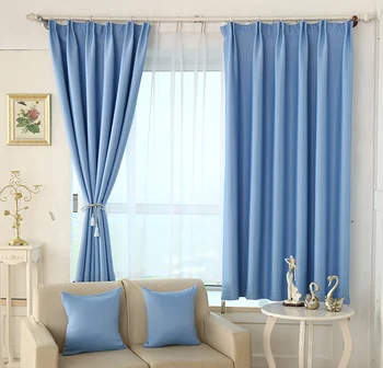 

Nordic Blackout Curtains for Living Room Solid Color Window Curtains for Kitchen Blue Pink Curtain for Bedroom Drapes Blind