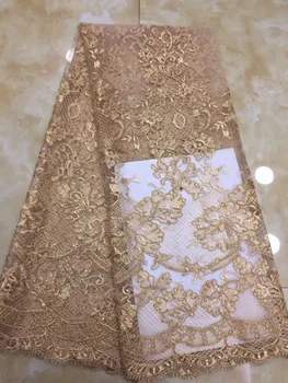 

Hot Sale French Lace Fabric Nigeria Lace Fabric High Quality African Tulle Lace Fabric For Wedding Party Dress
