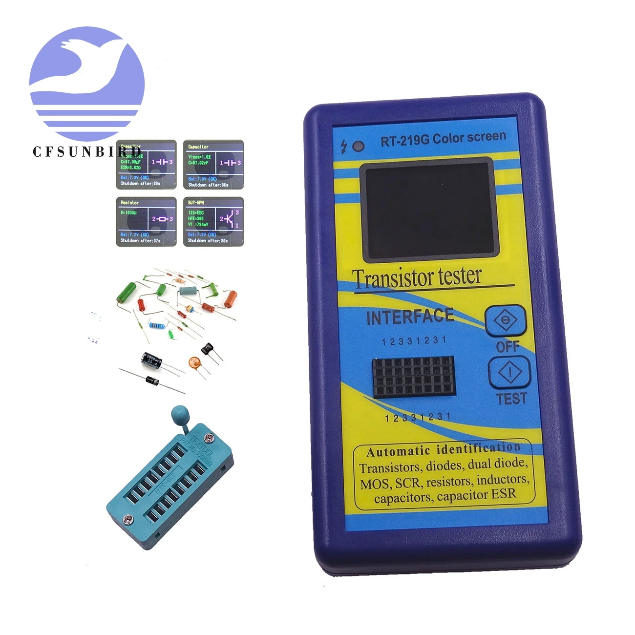 M328 Multi Purpose Transistor Tester Diode Resistor Esr Capacitance Lcr Meter Portable New Component Electronics Production Machinery Aliexpress