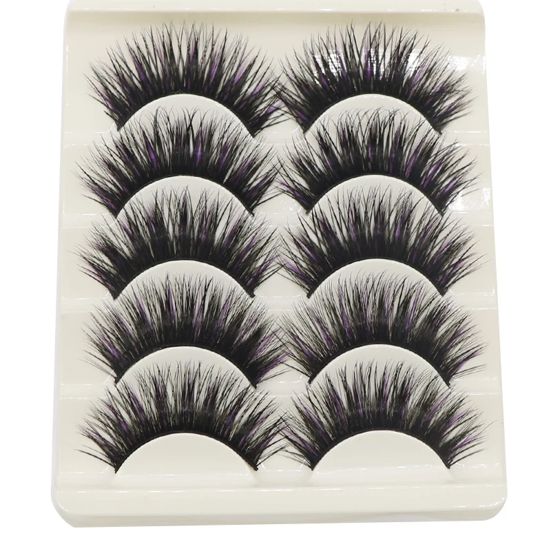 

10Pairs Halloween Party False Eyelashes Thick Cross Fake Eyelashes Cilios Makeup Natural Eyelashes For Building Long Eye Lashes