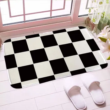 

Geomatric Lattice Vertical Line Floor Doormat Custom Modern Kitchen Mat Carpet Soft Bathroom Mats Good Gift For Home Decor