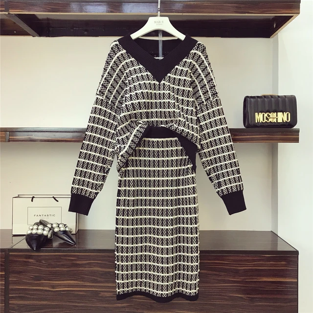Best Price Autumn Winter Sweater Suit women New Fashion V-neck Computer Sweater + Bodycon Skirt Two-piece Suit Ladies Skirts Set Best Price Autumn Winter Sweater Suit women New Fashion V-neck Computer Sweater + Bodycon Skirt Two-piece Suit Ladies Skirts Set