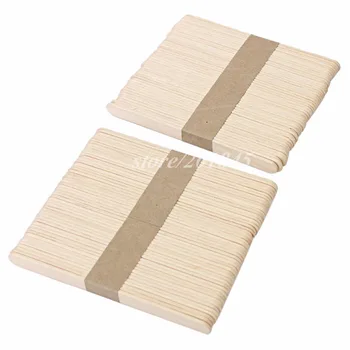 

200Pcs/Pack Wooden Disposable Makeup Medical Spatula Use for Oral Examination Face Makeup Facial Mask Stick Multifunction Tools