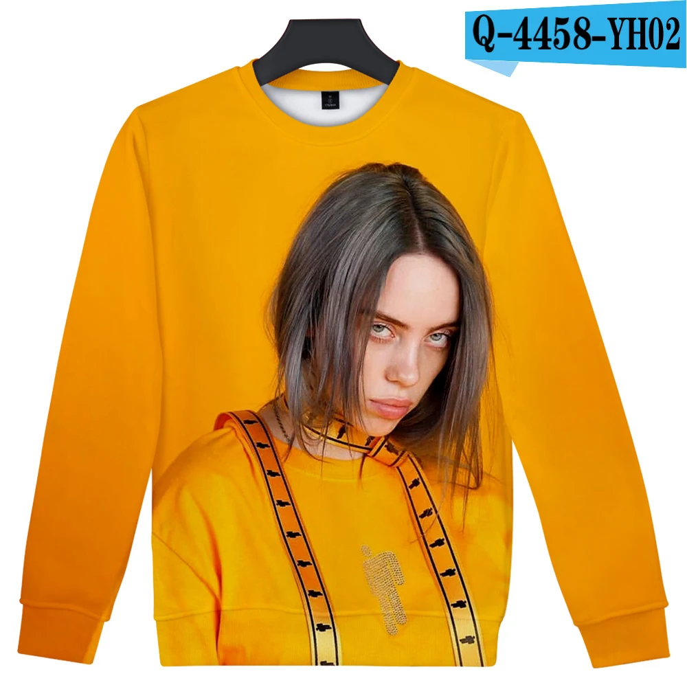 Frdun Tommee 3D Billie Eilish классная Женская/мужская повседневная одежда с принтом, горячая Распродажа, повседневные весенние k-pop толстовки, свитшоты размера плюс - Цвет: YH02-1-1