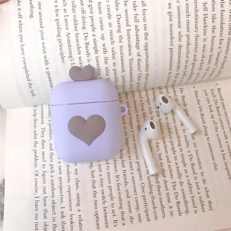 Love Heart Case For AirPods Bluetooth Wireless Earphone Case  (6)