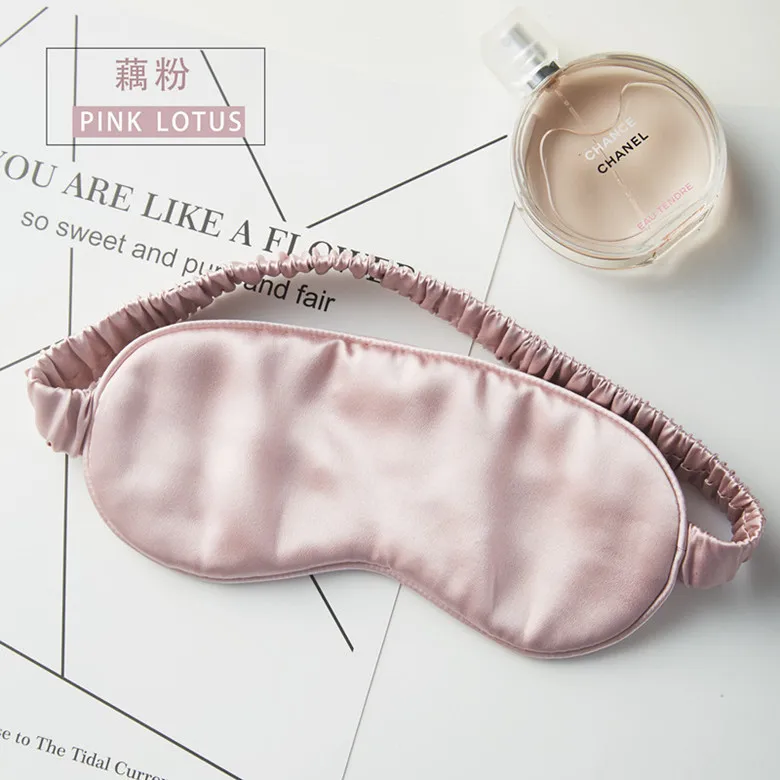 

100% Pure Natural Silk Sleep Mask Eye Patch Blindfold High Quality 19 momme Wholesale Custom Packaging Box or Logo Embroidery