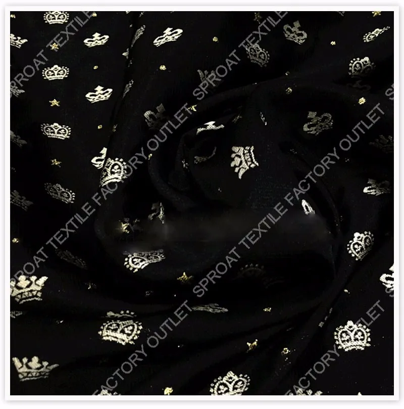 Дизайнерская Роскошная бронзовая императорская корона жаккардовая парча ткань для платья пальто зима осень жаккардовая ткань для шитья SP3727