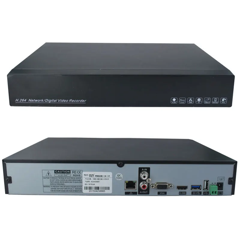  Hd 1080 p Nvr16ch 2 * sata Hdd puertos Onvif P2p Hdmi Vga Cctv grabador de vídeo en red para cámara