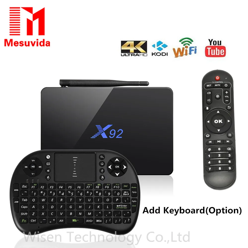 Prix pour MESUVIDA X92 TV Box Amlogic S912 Android 6.0 Octa-core 2.4 GHz/5.8 GHz WiFi HD 2.0a USB SD Fente Pour Carte Smart TV Box 2G 3G 16G 32 GB Prix pour MESUVIDA X92 TV Box Amlogic S912 Android 6.0 Octa-core 2.4 GHz/5.8 GHz WiFi HD 2.0a USB SD Fente Pour Carte Smart TV Box 2G 3G 16G 32 GB