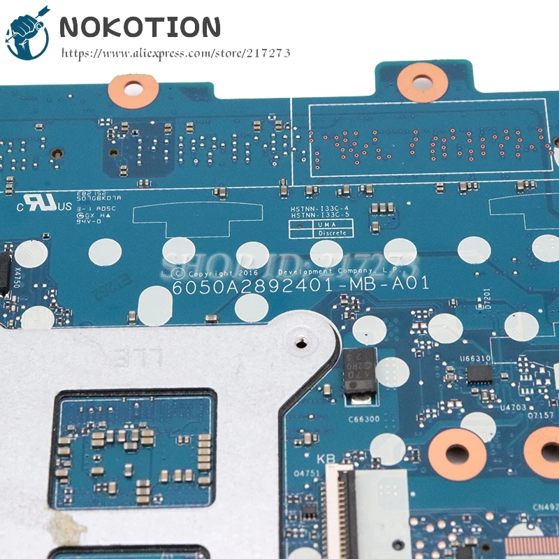 NOKOTION для EliteBook 840 G3 850 G3 материнская плата для ноутбука i7-6600U Процессор 6050A2892401-MB-A01 918315-601 918315-001