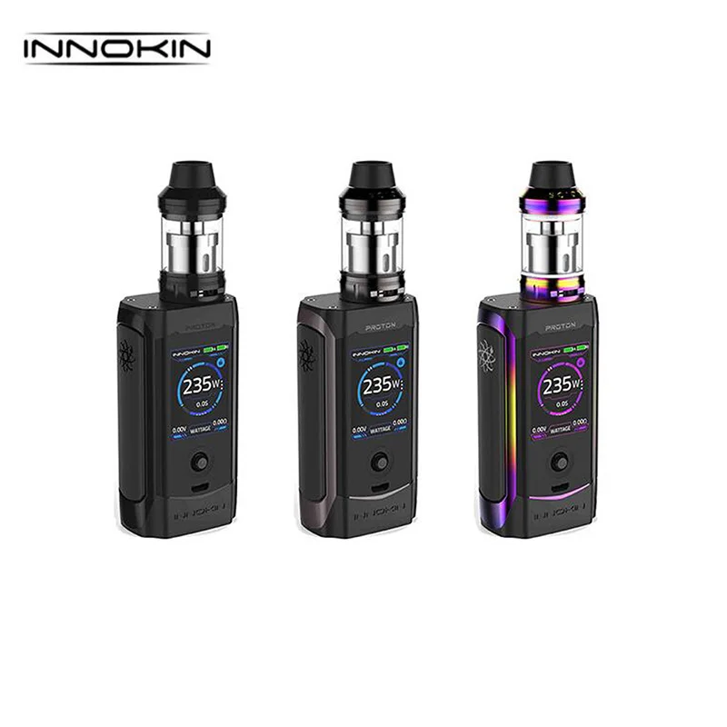 

Original Innokin Proton Kit 235W Proton Box Mod VV VW with 3.5ML Scion II Tank Electronic Cigarette