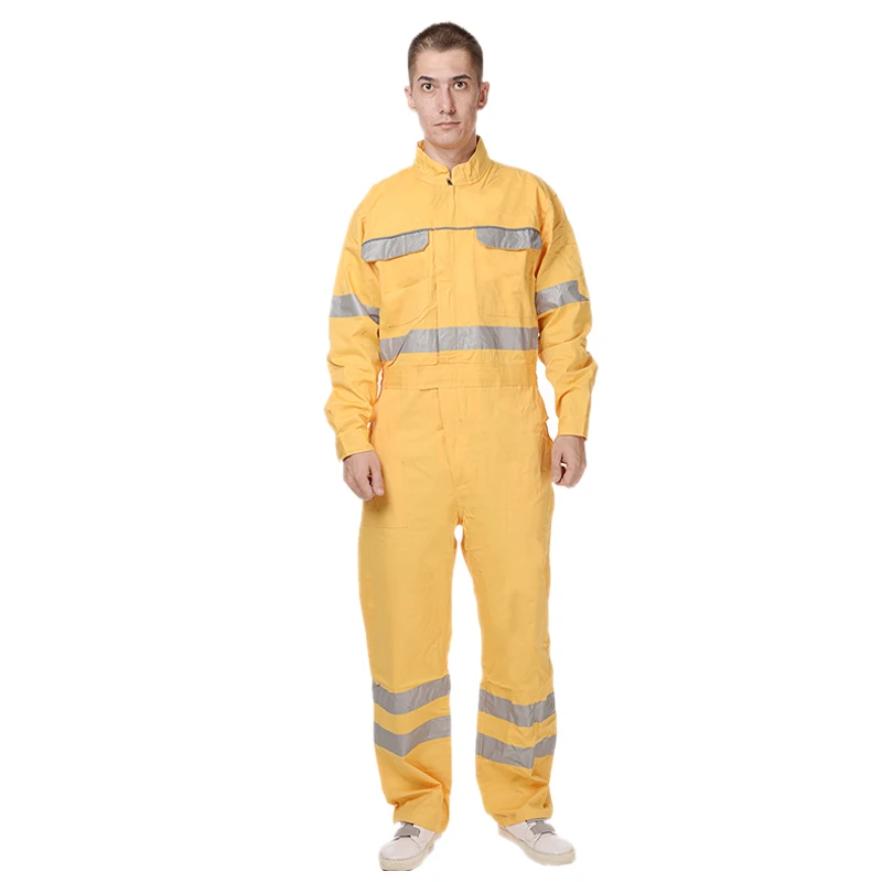 100 cotton repairman work clothes for men workwear with reflective