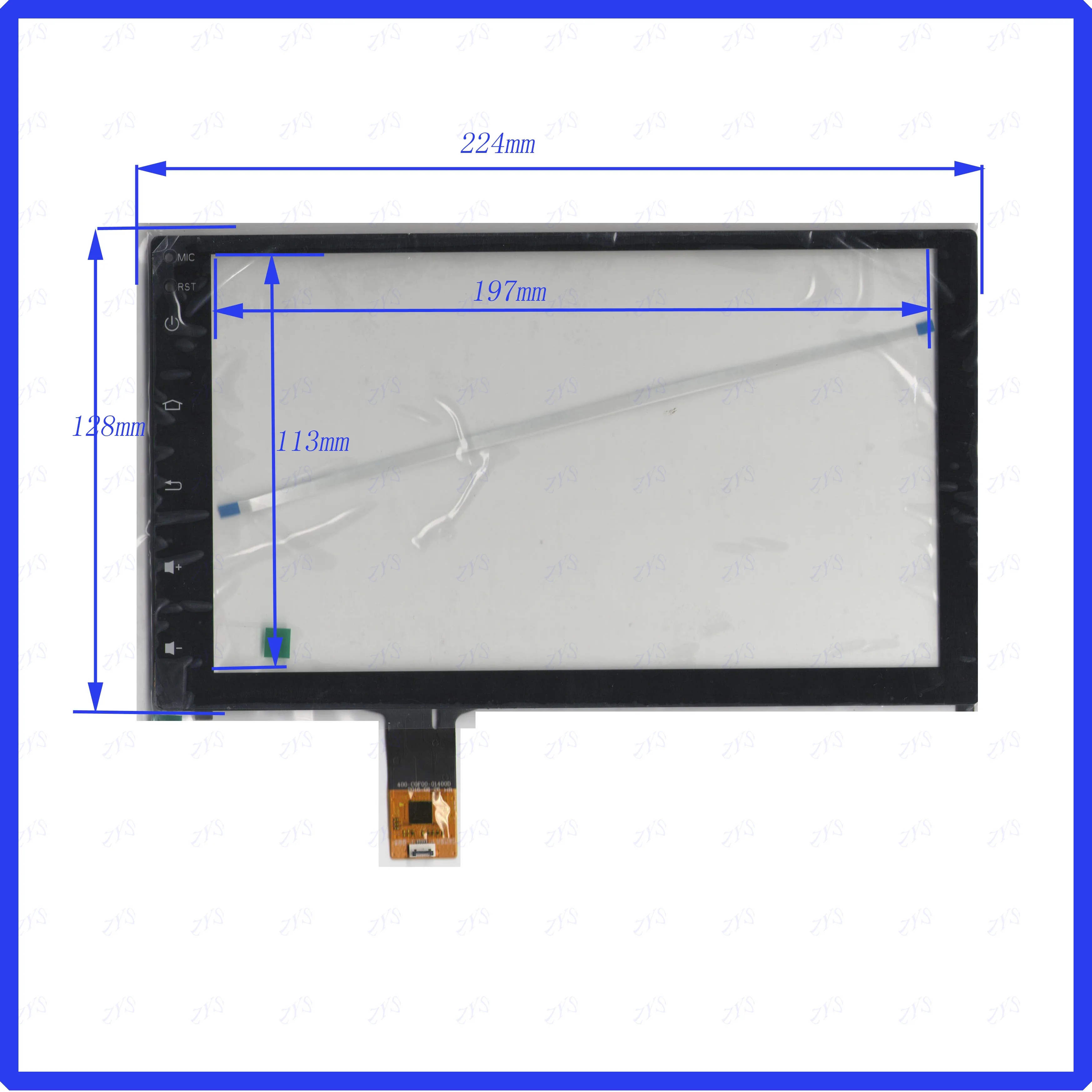  ZhiYuSun Freeshipping ZP2262-9-J compatible 10.1inch Capacitive screen glass For GPS CAR 224mm*128m