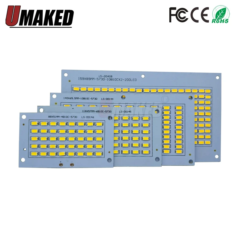 Полностью мощный светодиодный прожектор PCB 20 Вт 30 Вт 50 Вт 70 Вт 100 Вт SMD5730 светодиодный PCB плата, алюминиевая пластина для Светодиодный прожектор