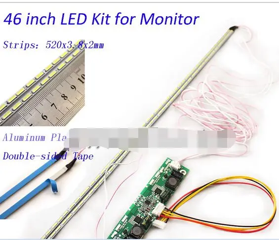 46 inch LED Aluminum Plate Strip Backlight Lamps Update Kit for LCD Monitor TV Panel 2 Strips 520mm new | Компьютеры и офис