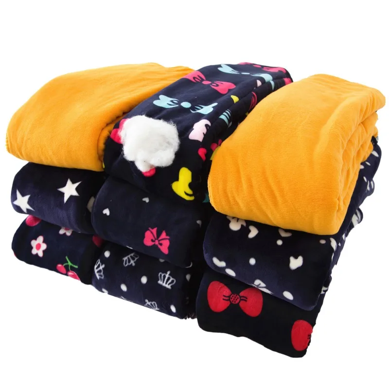 

Kid Floral Pattern Pants Girls Leggings Children Cute Stretchy Warm Trousers Bottoms winter